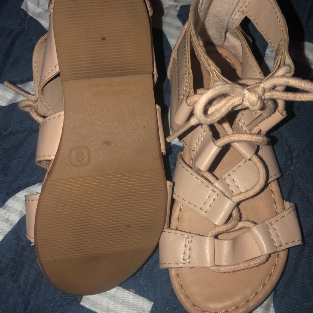 Toddler girl tan sandals